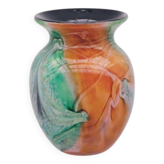 “Silice création” vase by Jean Michel OPERTO in blown glass