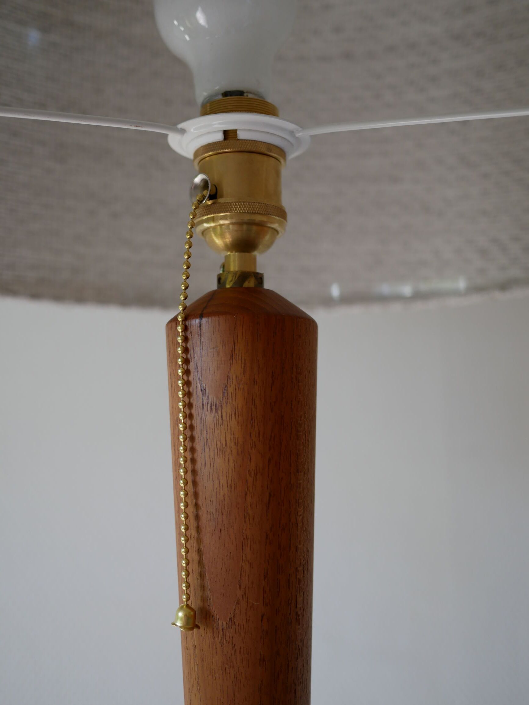 Scandinavian "diabolo" teak floor lamp, 1960s