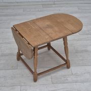 1970s, Danish foldable side table, solid oak wood, original condition.