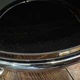 Vintage smoked glass and chrome side table