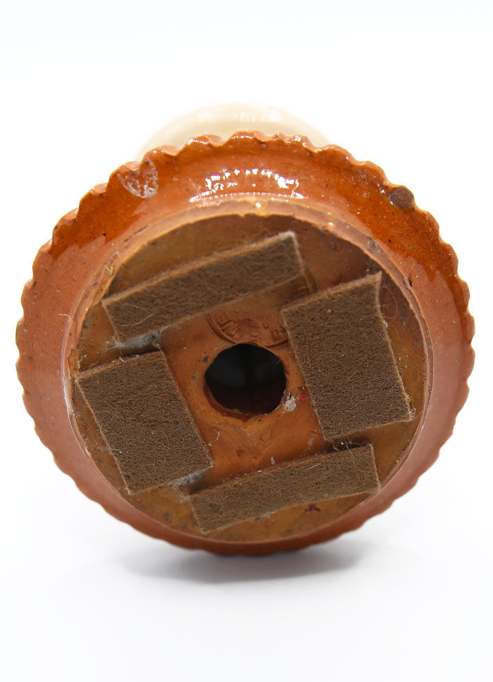 Ancient candlestick of Chmielno pottery, Poland