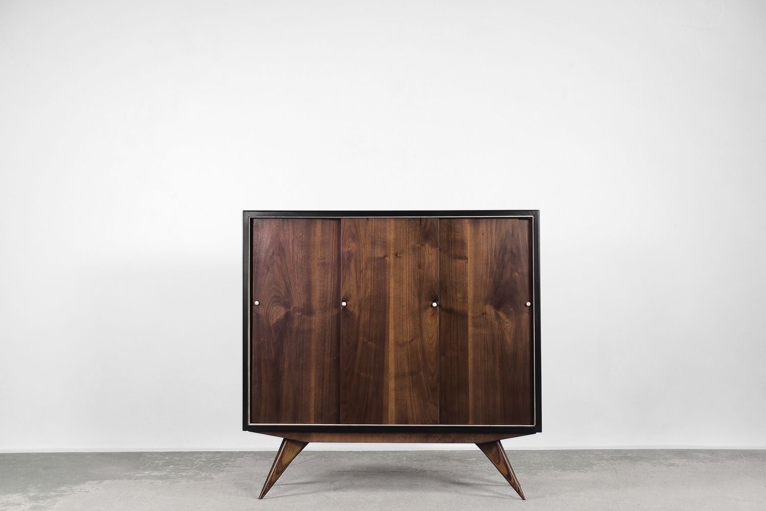 Scandinavian Mid-Century Modern Walnut Vintage Cabinet, 1960s
