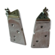 Salt shaker and silvered metal pepper