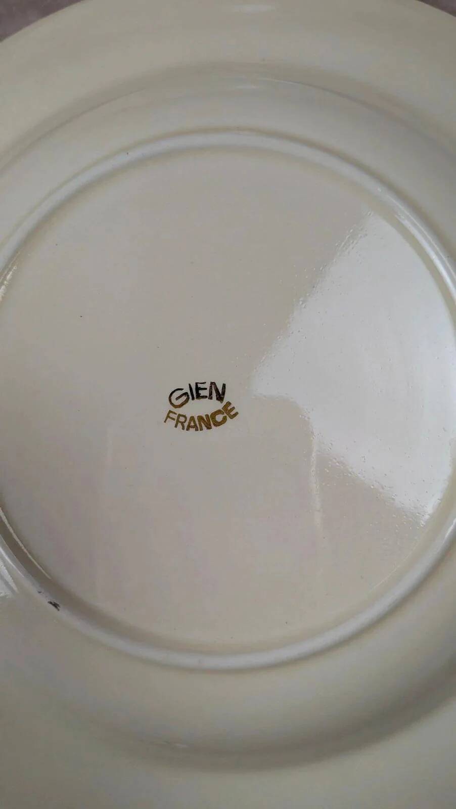 Set of 6 Gien deep plates