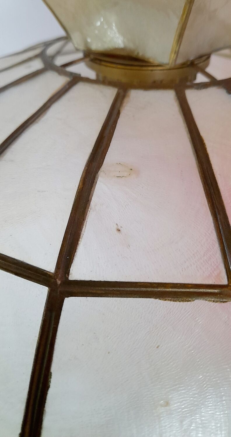 Suspension en nacre et laiton