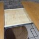Dining table wood and rattan 1970