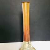 Vase art nouveau en verre émaillé