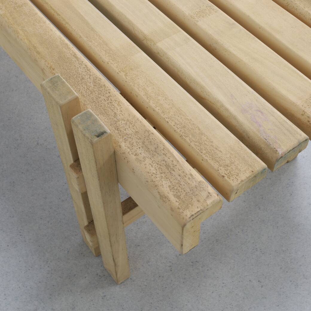 Vintage Low Slatted Bench