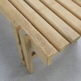 Vintage Low Slatted Bench