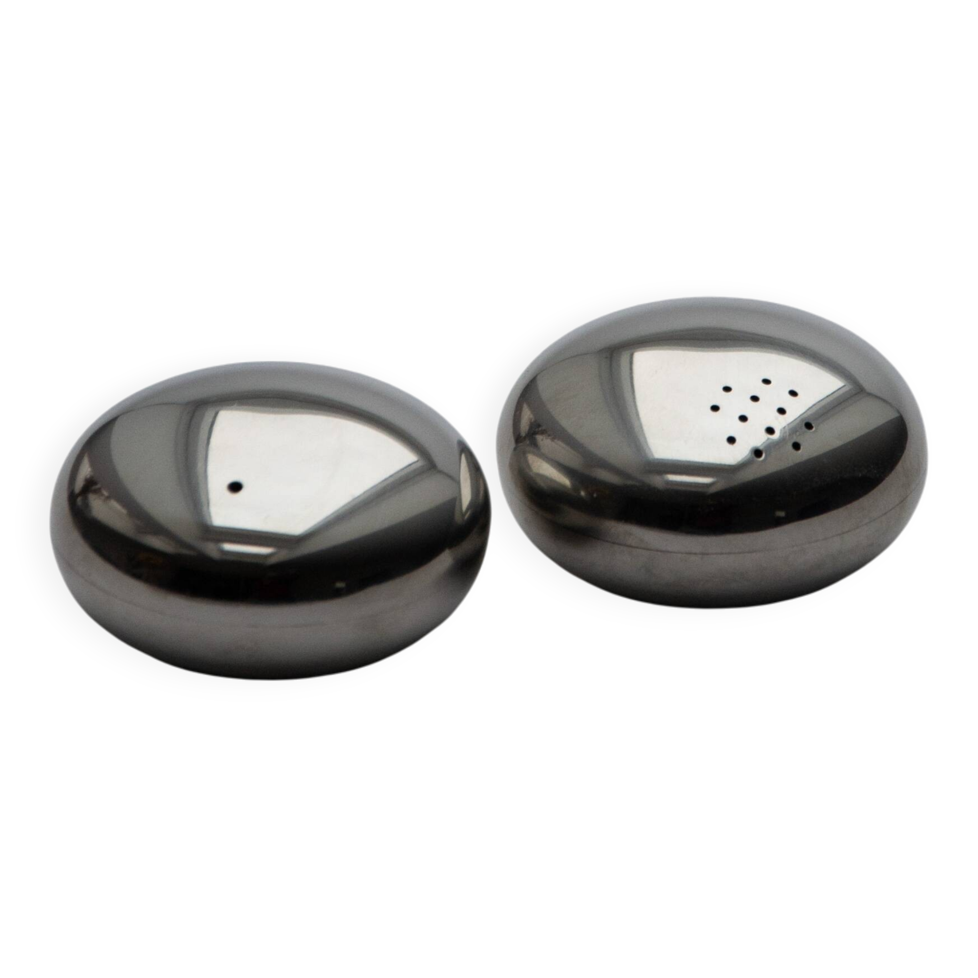 Rare salt and pepper shaker – Georg Jensen, stainless steel