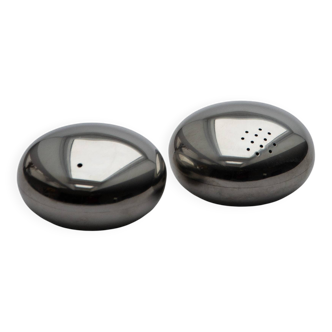 Rare salt and pepper shaker – Georg Jensen, stainless steel