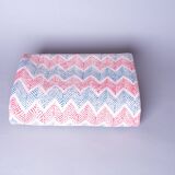 Vintage Kantha "Bengal Chevron" Blue and Red