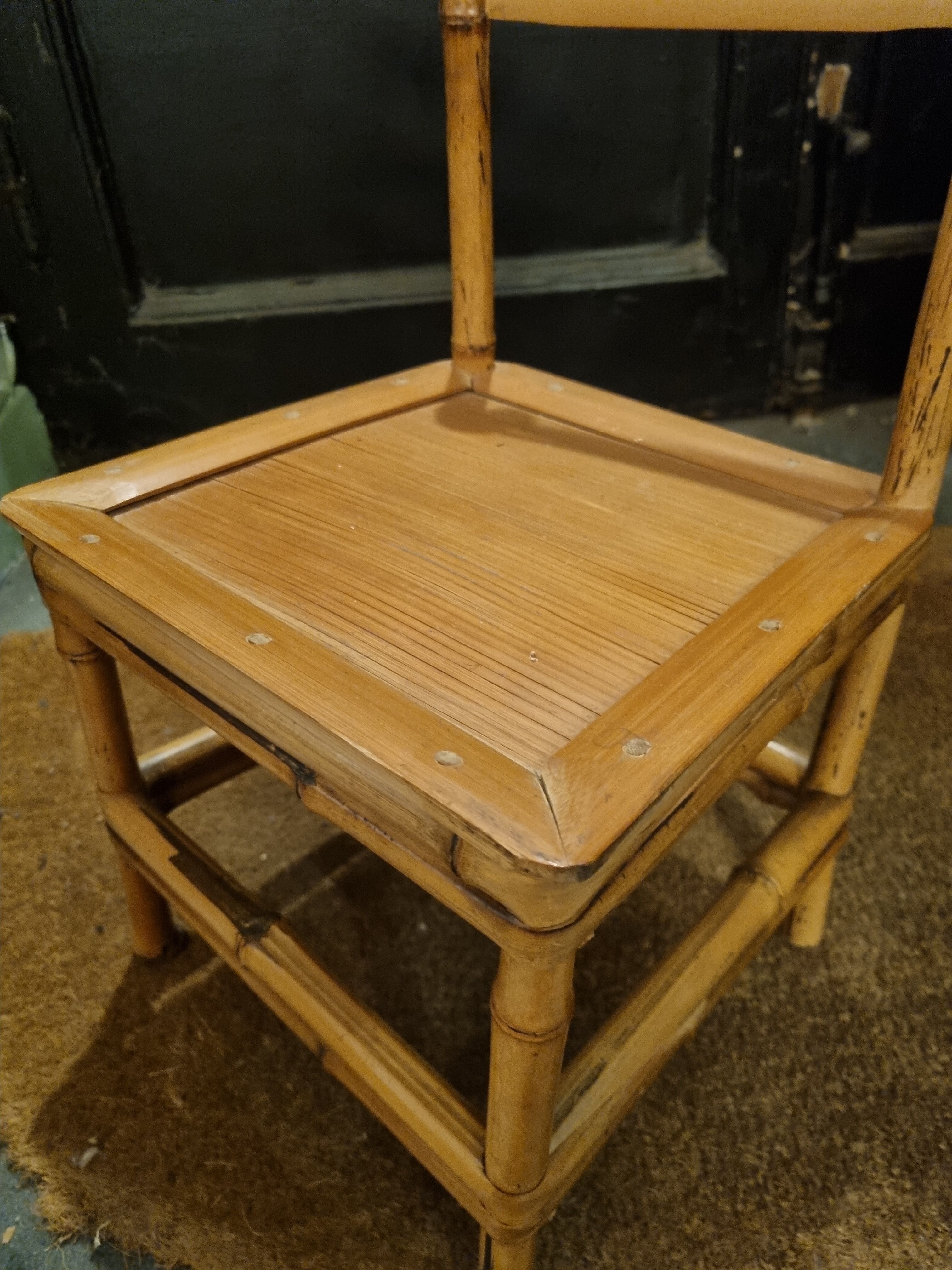 small bamboo chair