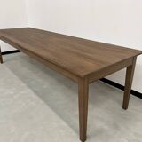 Table de ferme "Dark Brown" en chêne massif 300 X 90 cm