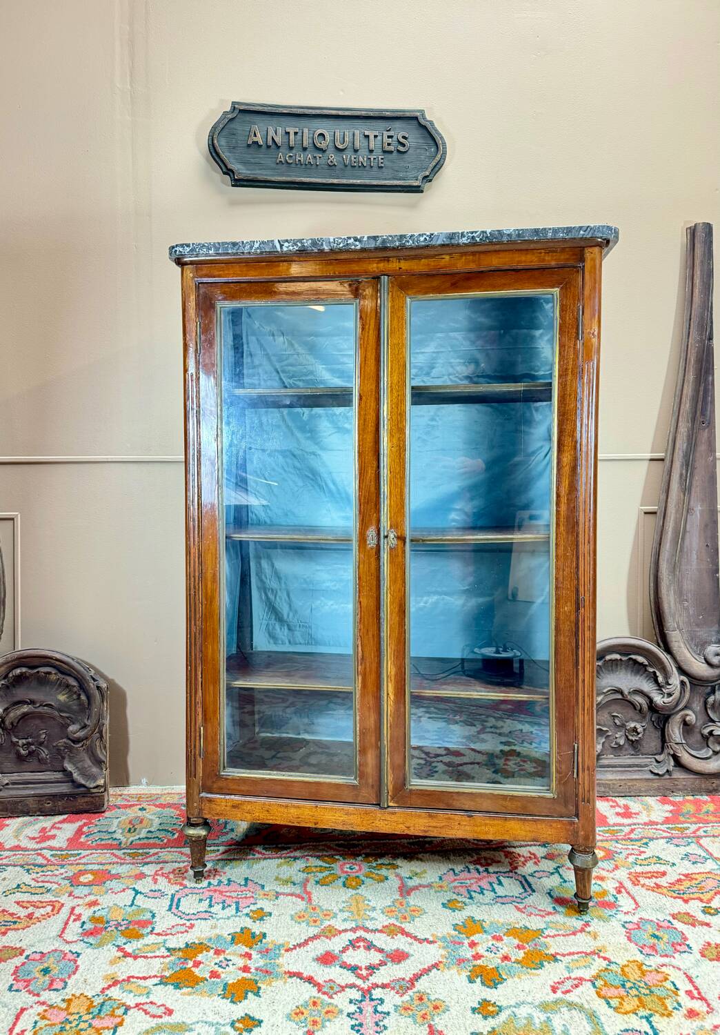 Fidelys Schey Louis XVI Period Mahogany Display Cabinet Stamped XVIII Eme Si