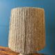 60s lamp in stone with artisanal rope shade