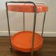 Bat chariot desserte vintage Space Age orange vintage