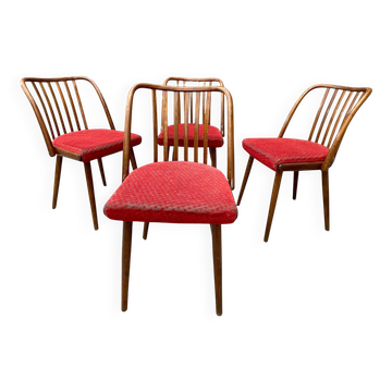 Antonín Šuman – set of chairs from the 1960s, Czechoslovakia