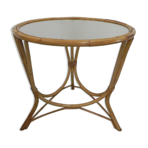 Table basse en bambou avec plateau