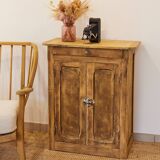 Patinated wooden Parisian sideboard