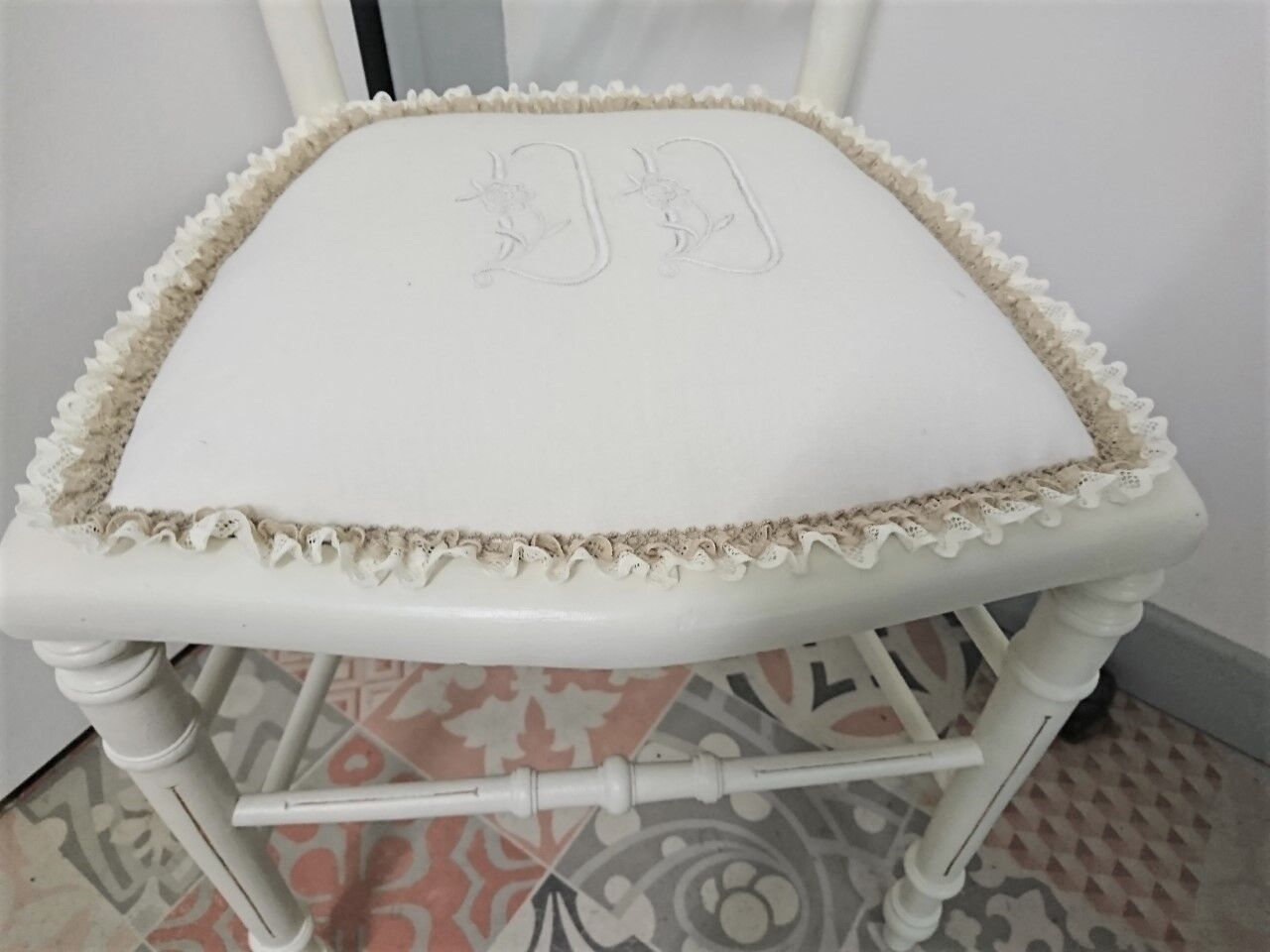 Antique chair "embroidery"