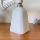 Art Deco ceramic wall sconce with swan neck and opaline glass