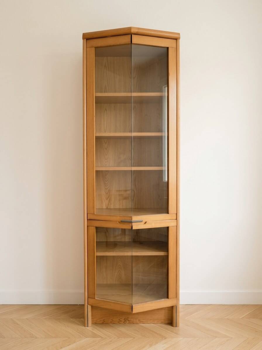 Antique wooden display cabinet