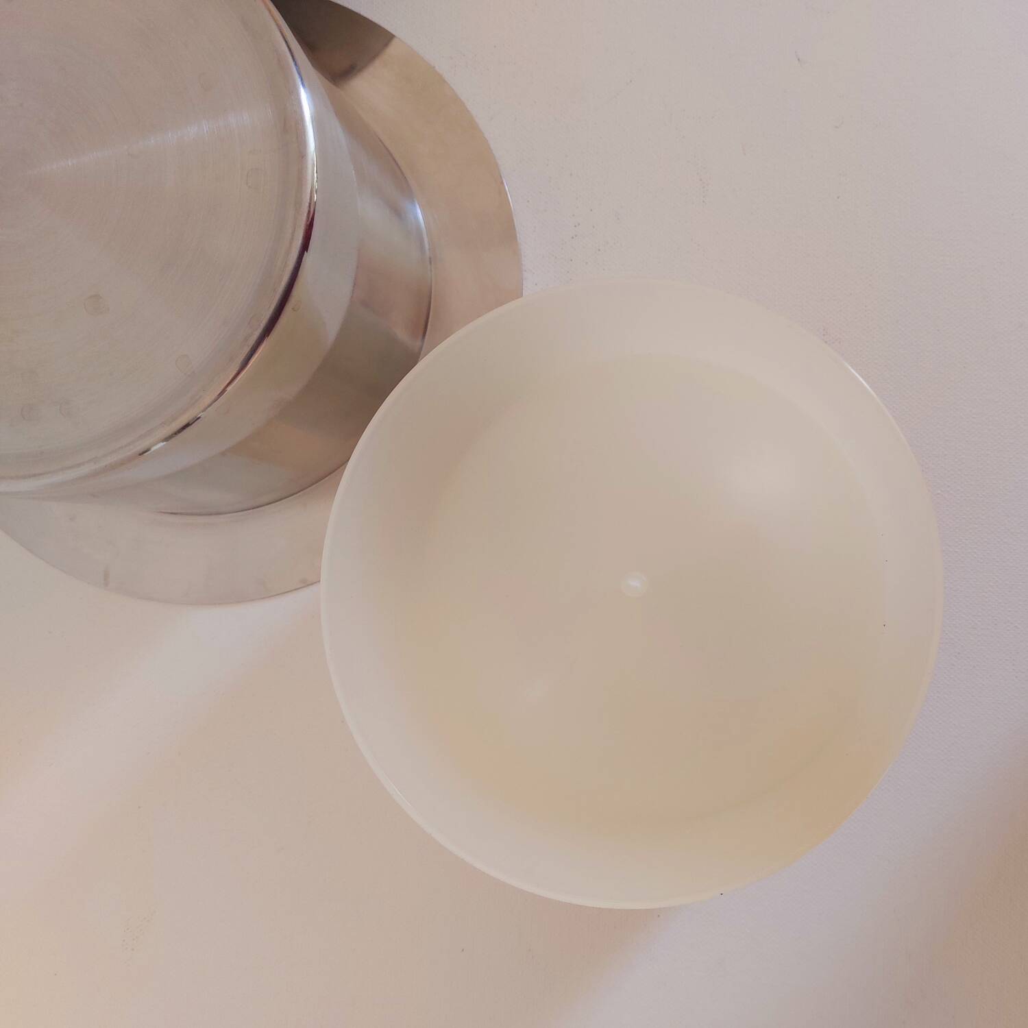 Designer stainless steel ice bucket