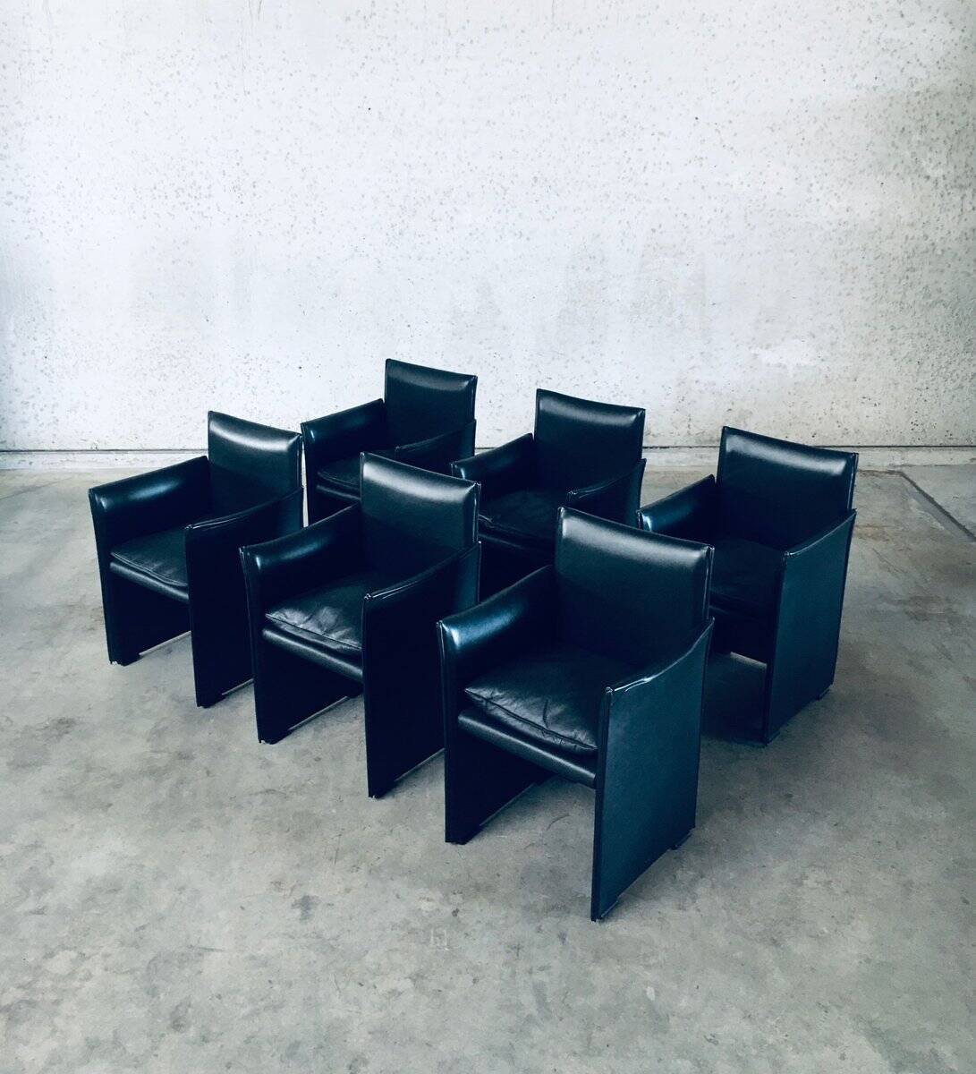 Postmodern Model 401 Break Armchairs by Mario Bellini for Cassina, Italy, 1980s, Set of 6