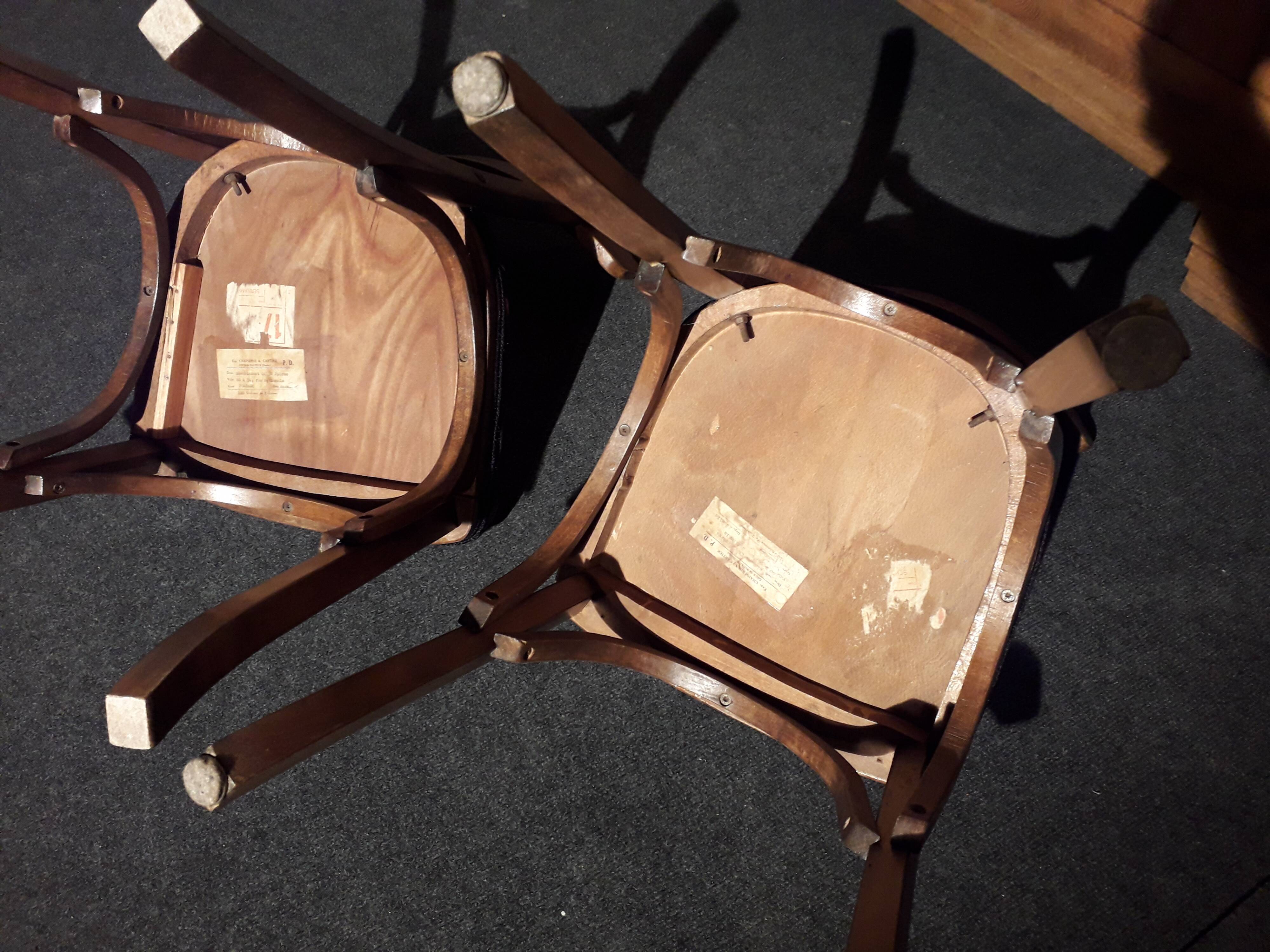 Velvet bistro chairs