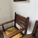 Paire de fauteuils style espagnol bois sculpté 1900
