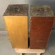Pair of old coffee silos, coffee bean dispenser