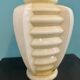 Vase "Skyscraper" Art Deco in cream / beige opaline