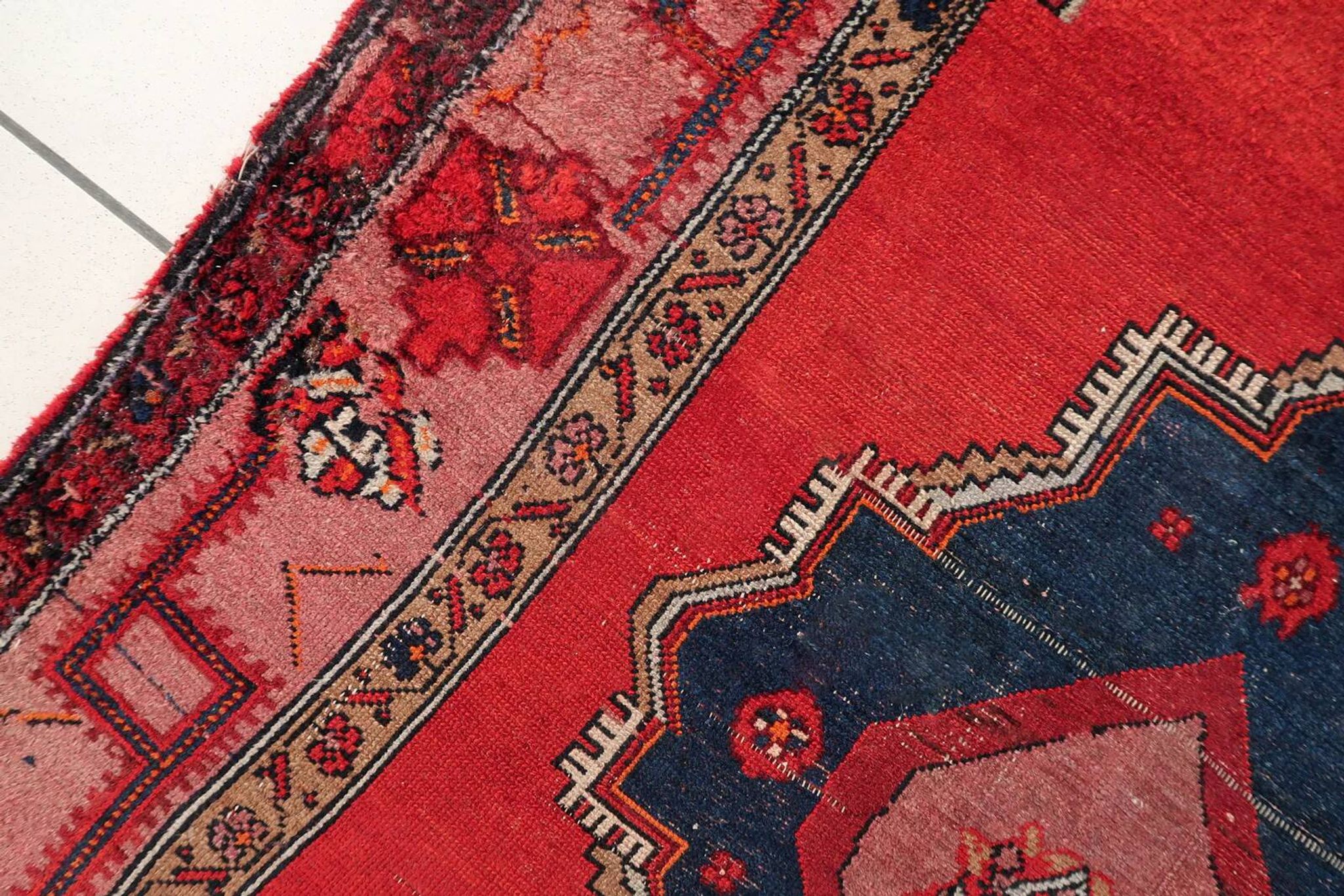 Antique 1920s Persian Malayer rug 127cm x 220cm - 1C1252