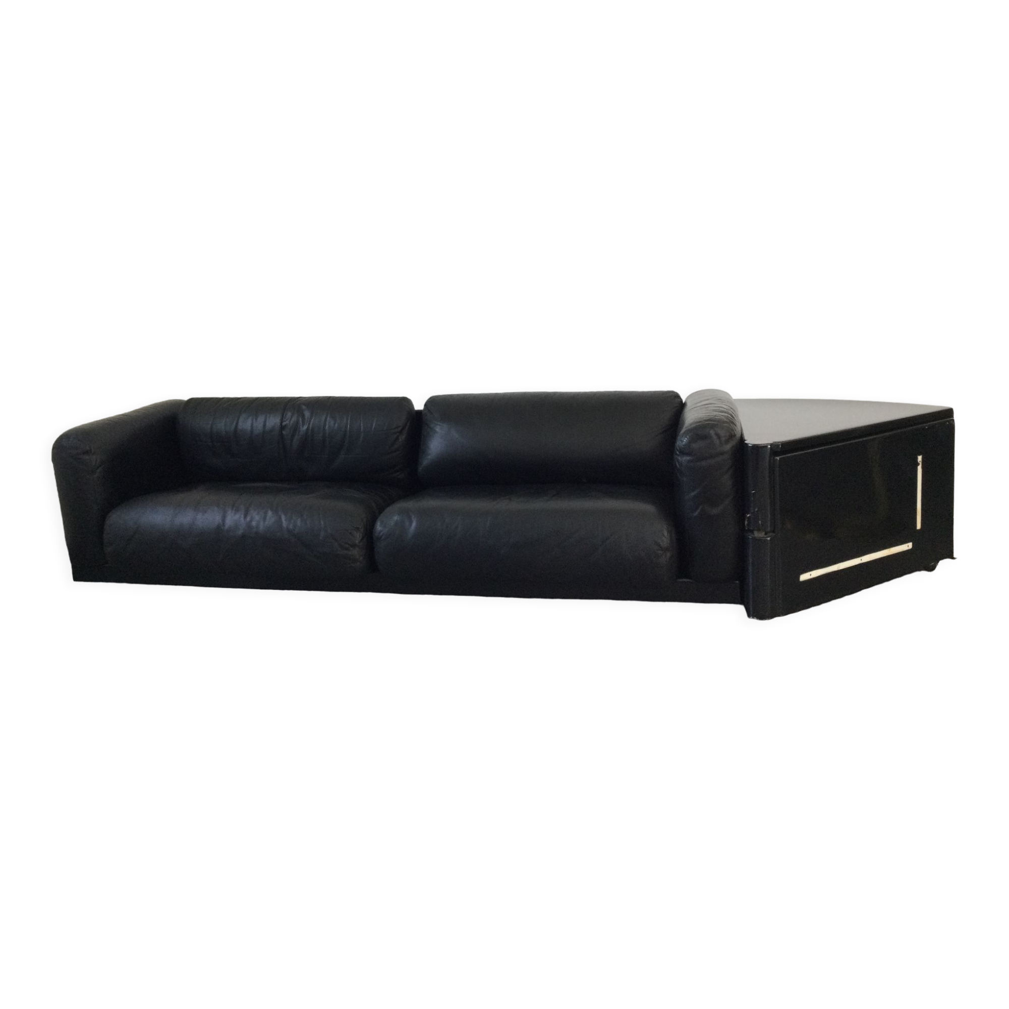 Cini Boeri - Sofa Gradual Lounge Black Leather Knoll/Gavina