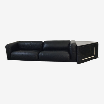 Cini Boeri - Sofa Gradual Lounge Black Leather Knoll/Gavina