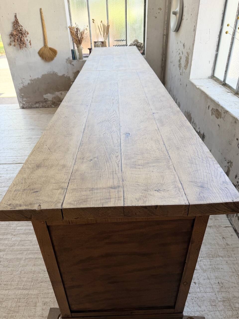 Rustic sideboard XXL 4m solid oak 1950