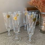 6 Cristal d'Arques flutes, Versaille model