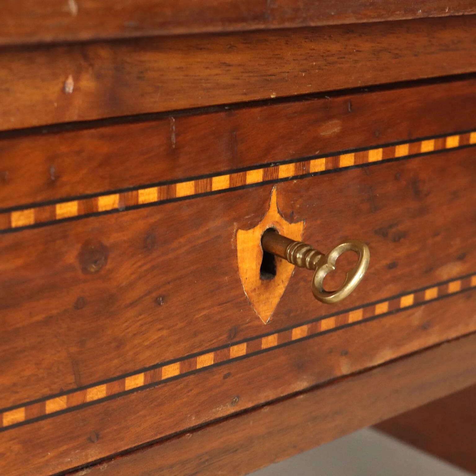 Antique writing desk in walnut, Italy, 20th century