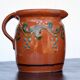 19 th Century French Glazed Terracotta Pitcher Alsace