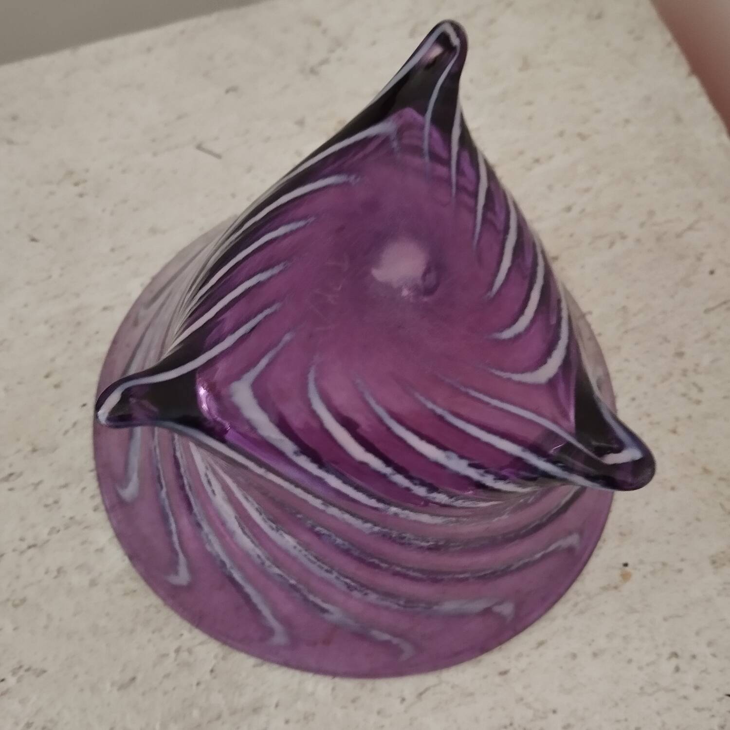 Signed blown glass cup