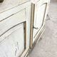 Vintage brocant White painted Kitchen display cabinet