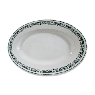 Oval Longwy earthenware dish