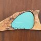 Brutalist mirror made of olive wood
