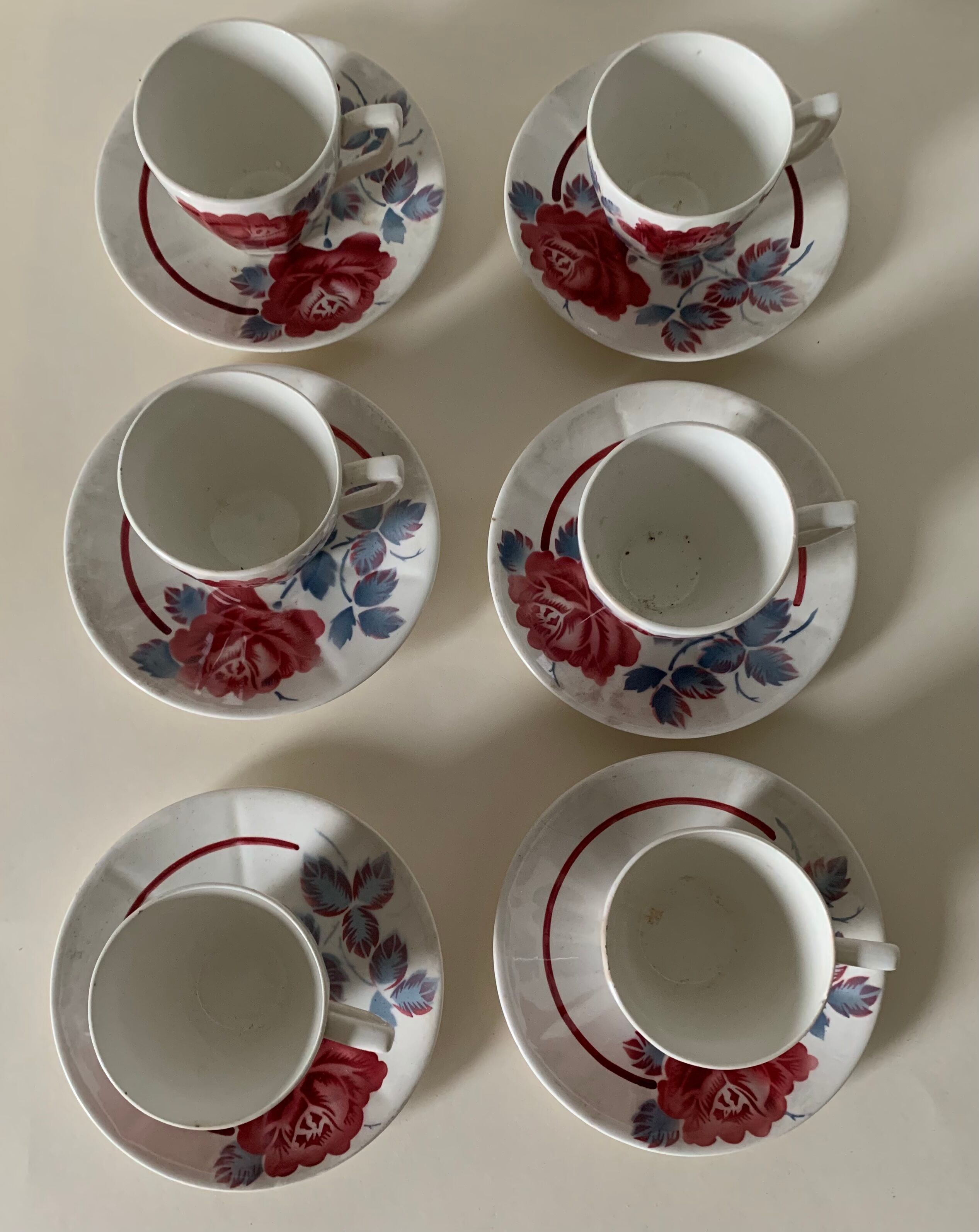 6 digoin coffee cups
