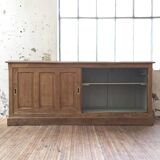 Enfilade meuble de métier chêne coulissant XL