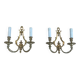 Pair of Bronze Wall Lights in Louis XVI Style by Lucien Gau