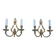 Pair of Bronze Wall Lights in Louis XVI Style by Lucien Gau