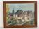 Peinture sur bois village de campagne, Creuse