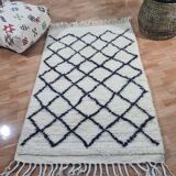 Handmade wool Berber rug 150 X 100 CM